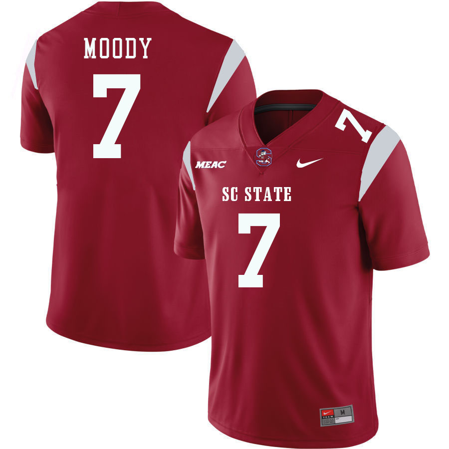 Men-Youth #7 Juwan Moody South Carolina State Bulldogs 2023 College Football Jerseys Stitched-Red
